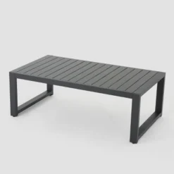 Navan 6pc Aluminum Sofa Set - Black/Dark Gray - Christopher Knight Home -Sunnydaze Decor Store GUEST 616375d4 65d1 4f28 a238 7fd89d9ca0b1