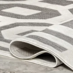 NuLOOM Nicola Transitional Bars Indoor/Outdoor Area Rug 13 NuLOOM Nicola Transitional Bars Indoor/Outdoor Area Rug -Sunnydaze Decor Store GUEST 617cbb75 c786 43e4 8a4a 7105467884e2