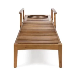 Perla 3pc Outdoor Acacia Wood Chaise Lounge Set With Cushions - Teak/Orange - Christopher Knight Home -Sunnydaze Decor Store GUEST 6196b692 c9a9 403b a1ab 88edbfea4d84