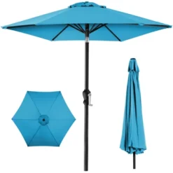 Best Choice Products 10ft Outdoor Steel Market Patio Umbrella W/ Crank, Tilt Push Button, 6 Ribs -Sunnydaze Decor Store GUEST 61e6938d 51dd 4950 81c0 fb001591bf64