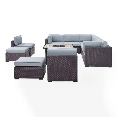 8pc Biscayne Outdoor Steel Conversation Set With Fire Table - Crosley 9 8pc Biscayne Outdoor Steel Conversation Set With Fire Table - Crosley - Image 7