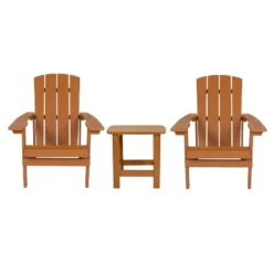 Emma And Oliver Three Piece Hammond Adirondack Style Conversation Set With Two Chairs And Matching Side Table For Indoor And Outdoor Use 34 Emma And Oliver Three Piece Hammond Adirondack Style Conversation Set With Two Chairs And Matching Side Table For Indoor And Outdoor Use -Sunnydaze Decor Store GUEST 6264f409 e83b 47bd b3c8 84b7226cd36d