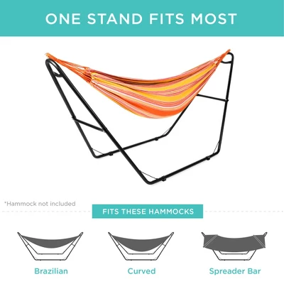 Best Choice Products Outdoor Adjustable Steel Hammock Stand For 9-14ft Hammocks W/ Hooks, Carrying Bag, 450lb Capacity 3 Best Choice Products Outdoor Adjustable Steel Hammock Stand For 9-14ft Hammocks W/ Hooks, Carrying Bag, 450lb Capacity