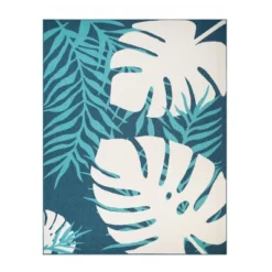 Modern Oversized Tropical Leaves Indoor Outdoor Runner Or Area Rug By Blue Nile Mills -Sunnydaze Decor Store GUEST 62e97cf9 f40d 4570 aab4 64ec7f86f3d1