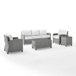 Bradenton 5pc Outdoor Wicker Sofa Set - Crosley -Sunnydaze Decor Store GUEST 6347eada 1eb3 465f 838b 5d9f2fb757d8