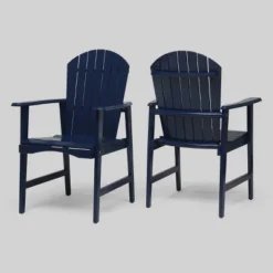 2pk Malibu Acacia Wood Patio Adirondack Dining Chairs - Christopher Knight Home -Sunnydaze Decor Store GUEST 634a1115 edb9 4df1 be86 c0fb764c4dd0