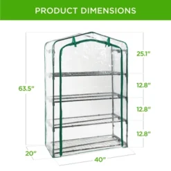 Best Choice Products 40in Wide 4-Tier Mini Greenhouse, Portable Indoor Outdoor Arboretum For Yard W/ Steel Shelves -Sunnydaze Decor Store GUEST 643d390f bf3a 4968 ac3d 3e6083d6741c