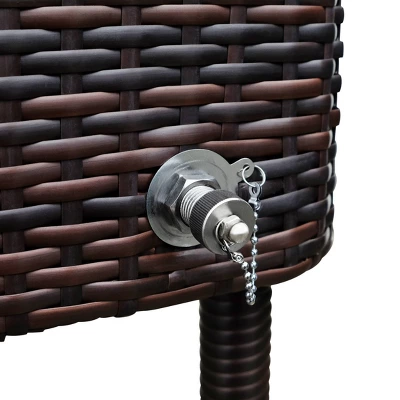 80qt Portable Rolling Patio Cooler Dark Wicker - Permasteel 9 80qt Portable Rolling Patio Cooler Dark Wicker - Permasteel - Image 7