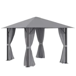 Outsunny Patio Gazebo Outdoor Canopy Shelter With Sidewalls, Vented Roof, Aluminum Frame For Garden, Lawn, Backyard And Deck 16 Outsunny Patio Gazebo Outdoor Canopy Shelter With Sidewalls, Vented Roof, Aluminum Frame For Garden, Lawn, Backyard And Deck -Sunnydaze Decor Store GUEST 645b6c52 e8f8 443b 85d7 934e5fc0df18