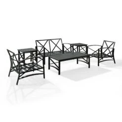6pc Kaplan Outdoor Seating Set Oatmeal - Crosley -Sunnydaze Decor Store GUEST 6475d9aa 9eb9 4f0b ac08 da28fe4eacef