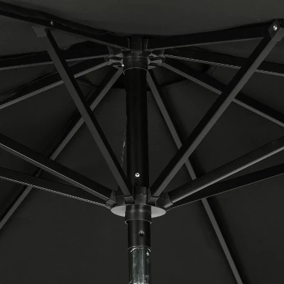 9' X 9' Mirage II Market Patio Umbrella With Auto-Tilt Black - Island Umbrella 6 9' X 9' Mirage II Market Patio Umbrella With Auto-Tilt Black - Island Umbrella - Image 4