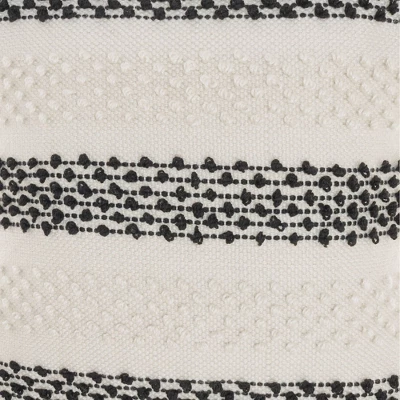 18"x18" Woven Loops Striped Square Throw Pillow With Tassels - Mina Victory 7 18"x18" Woven Loops Striped Square Throw Pillow With Tassels - Mina Victory - Image 5