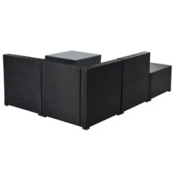 5pc Wicker Patio Sectional Seating Set With Cushions - Black/Blue - GODEER 26 5pc Wicker Patio Sectional Seating Set With Cushions - Black/Blue - GODEER -Sunnydaze Decor Store GUEST 64e8939e 7934 416c a5a8 6e03534b3e6e