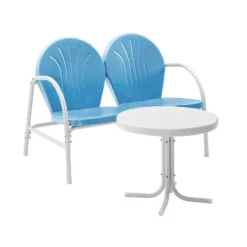 Griffith 2pc Outdoor Conversation Set - Sky Blue - Crosley 13 Griffith 2pc Outdoor Conversation Set - Sky Blue - Crosley -Sunnydaze Decor Store GUEST 653308b4 5ea8 49af 9d74 11b91aed18a7