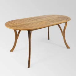 Hermosa 7pc Acacia Wood Oval Dining Set - Teak/Cream - Christopher Knight Home 10 Hermosa 7pc Acacia Wood Oval Dining Set - Teak/Cream - Christopher Knight Home -Sunnydaze Decor Store GUEST 653f9ffb b55b 4f19 967d 1bbebc2b9f23