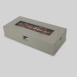 Oana 12pc Acacia U-Shaped Sectional Sofa Set With Fire Pit - Teak/Beige And Light Gray - Christopher Knight Home -Sunnydaze Decor Store GUEST 65511adb 76e2 47b5 9c45 6d1d767871ce