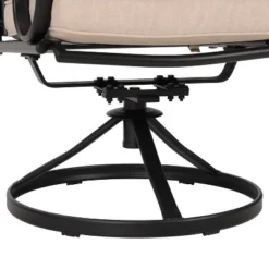 5pc Outdoor Dining Set With Swivel Chairs With Seat & Back Cushions & Square Metal Table With Umbrella Hole - Captiva Designs -Sunnydaze Decor Store GUEST 65904f90 fe31 4634 bcdd e3f7f802f5e0 1