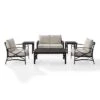 6pc Kaplan Outdoor Seating Set Oatmeal - Crosley