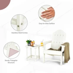 Costway 3PCS Patio Adirondack Chair & Side Table Set Weather Resistant W/ Cup Holder 10 Costway 3PCS Patio Adirondack Chair & Side Table Set Weather Resistant W/ Cup Holder -Sunnydaze Decor Store GUEST 669cc22e 09b4 42aa 835d 38cca59e2f6e