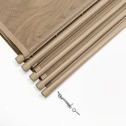 XtremepowerUS 4' X 12' Ft Pool Fence See-Thru 5-Section Pool Fence Long Removable Fence Barrier Pool Mesh Fence, Beige -Sunnydaze Decor Store GUEST 66a9716f 0b38 4497 920c 533ef9763479