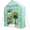 Hanience Walk-in Outdoor/Indoor Covered Portable Plant Greenhouse For Gardens, Patios, And Yards With 4 Wired Shelves, And Roll-Up Zippered Door, 2 Hanience Walk-in Outdoor/Indoor Covered Portable Plant Greenhouse For Gardens, Patios, And Yards With 4 Wired Shelves, And Roll-Up Zippered Door, -Sunnydaze Decor Store GUEST 66acb48b 4d5e 4452 aba4 88d3099e5be3