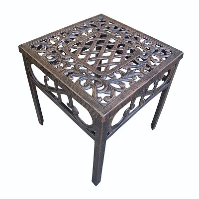Mississippi 17" Outdoor Cast Aluminum Square Table - Oakland Living 4 Mississippi 17" Outdoor Cast Aluminum Square Table - Oakland Living - Image 2