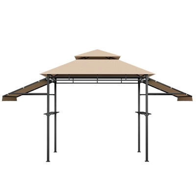 Tangkula 13.5'x 4'Patio BBQ Grill Gazebo Side Awnings Shelves 2-Tier Canopy Outdoor 11 Tangkula 13.5'x 4'Patio BBQ Grill Gazebo Side Awnings Shelves 2-Tier Canopy Outdoor - Image 9