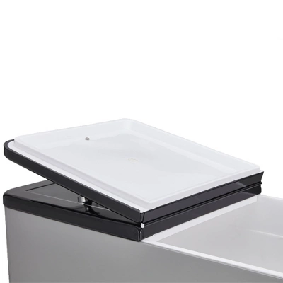 JOMEED 80 Quart/20 Gallon Wheeled Rolling Outdoor Patio And Deck Cooler Cart Ice Chest With Shelf, Drainage Hole Plug And Bottle Opener, Silver 5 JOMEED 80 Quart/20 Gallon Wheeled Rolling Outdoor Patio And Deck Cooler Cart Ice Chest With Shelf, Drainage Hole Plug And Bottle Opener, Silver - Image 3