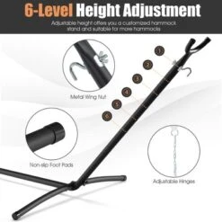 Costway 2-Person Hammock Stand Heavy-Duty Frame Storage Bag Included 450 LBS Capacity -Sunnydaze Decor Store GUEST 68ccb885 7703 4aec acb5 f58d6298fd76