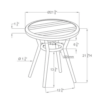 3pc Arna Patio Chair Set With Side Table - MiBasics 11 3pc Arna Patio Chair Set With Side Table - MiBasics - Image 9