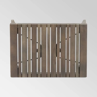 Kyoto Acacia Wood Folding Side Table - Gray - Christopher Knight Home 5 Kyoto Acacia Wood Folding Side Table - Gray - Christopher Knight Home - Image 3