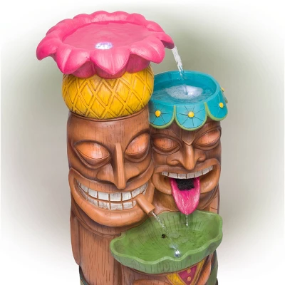 35" 3-Tier Tiki Fountain - Alpine Corporation 6 35" 3-Tier Tiki Fountain - Alpine Corporation - Image 4