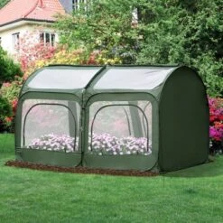 Outsunny 8' X 4' X 4' Portable Pop Up Greenhouse, Garden Canopy Hot House, 4 Zipper Doors For Growing Tropical Plants, Flowers, Herbs, -Sunnydaze Decor Store GUEST 6a7bf673 fb8a 4da5 8739 1dcc2561f372