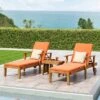 Perla 3pc Outdoor Acacia Wood Chaise Lounge Set With Cushions - Teak/Orange - Christopher Knight Home 1 Perla 3pc Outdoor Acacia Wood Chaise Lounge Set With Cushions - Teak/Orange - Christopher Knight Home -Sunnydaze Decor Store GUEST 6ad11e31 5b55 4e31 a593 e160b0a3559d