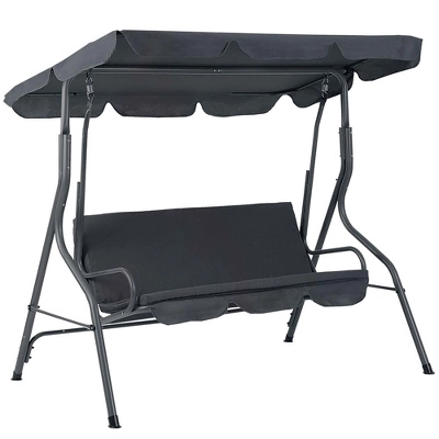 Aoodor 3 Seater Patio Porch Swing With Canopy 3 Aoodor 3 Seater Patio Porch Swing With Canopy