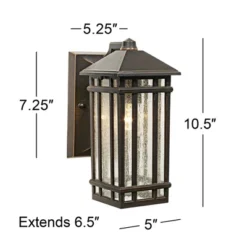 Kathy Ireland Sierra Craftsman Mission Outdoor Wall Light Fixtures Set Of 2 Rubbed Bronze 10 1/2" Seedy Glass Panels For Post Exterior Light Barn Deck 14 Kathy Ireland Sierra Craftsman Mission Outdoor Wall Light Fixtures Set Of 2 Rubbed Bronze 10 1/2" Seedy Glass Panels For Post Exterior Light Barn Deck -Sunnydaze Decor Store GUEST 6aed49bb 497b 457f a033 51511f729cd4