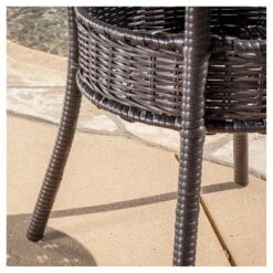 Littleton 3-Piece Wicker Patio Bistro Seating Set - Brown - Christopher Knight Home -Sunnydaze Decor Store GUEST 6af7e9d7 3ca4 4d21 9755 13f69129c6aa