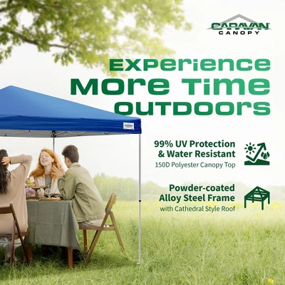 Caravan Canopy V-Series 10 X 10' 2 Straight Leg Sidewall Kit & V-Series II 10 X 10' Entry Level Angled Leg Instant Canopy For Recreational Uses 6 Caravan Canopy V-Series 10 X 10' 2 Straight Leg Sidewall Kit & V-Series II 10 X 10' Entry Level Angled Leg Instant Canopy For Recreational Uses - Image 4