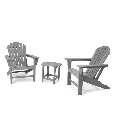 3pk Seating Set With Plastic Resin Adirondack Chairs & Side Table - EDYO LIVING 14 3pk Seating Set With Plastic Resin Adirondack Chairs & Side Table - EDYO LIVING - Image 12