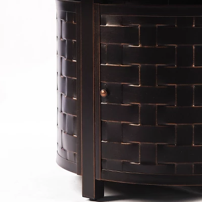 5pc Outdoor Fire Table Set With 44" Round Fire Table, 4 Deep Seating Swivel Rocking Chairs & Table Fabric Covers - Oakland Living 9 5pc Outdoor Fire Table Set With 44" Round Fire Table, 4 Deep Seating Swivel Rocking Chairs & Table Fabric Covers - Oakland Living - Image 7