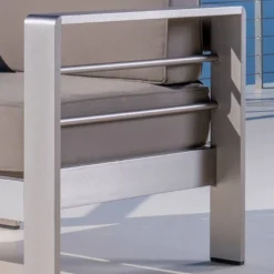 Cape Coral 2pk Aluminum Patio Club Chair - Khaki - Christopher Knight Home -Sunnydaze Decor Store GUEST 6c42c436 cc6f 42df 89a9 7903505b1470