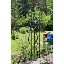 79.75" Tall Iron Modern Samara Decorative Garden Trellis Black Powder Coat Finish - Achla Designs 9 79.75" Tall Iron Modern Samara Decorative Garden Trellis Black Powder Coat Finish - Achla Designs -Sunnydaze Decor Store GUEST 6cbcf606 97cd 42fa 8a36 29a23e035a06