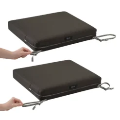 21" X 19" X 3" Ravenna Water-Resistant Patio Seat Cushion Espresso - Classic Accessories -Sunnydaze Decor Store GUEST 6d48b3c2 8b80 4965 9584 efb50b4c799b