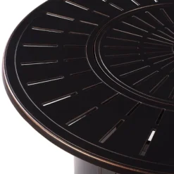 Oakland Living 5pc Deep Seating Aluminum Outdoor Patio Fire Pit Dining Set With 44" Round Fire Table & Swivel Rocking Chairs Copper -Sunnydaze Decor Store GUEST 6d6c700a 7ea2 4658 9d62 928b859a2601