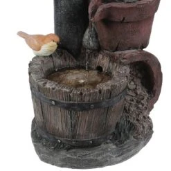 LuxenHome Resin Farmhouse Barrel And Water Pump Outdoor Fountain -Sunnydaze Decor Store GUEST 6df916fb 6e6a 48d1 9cf7 bf74d390e85a