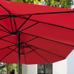 Tangkula 15 Ft Outdoor Patio Umbrella Double-Sided Shade Offset Wine Red 13 Tangkula 15 Ft Outdoor Patio Umbrella Double-Sided Shade Offset Wine Red -Sunnydaze Decor Store GUEST 6e436b10 e851 4b81 b3c8 9981a2239632