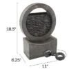 Round Cascade Outdoor Fountain - 18.5-Inch Modern Polyresin Waterfall With Stone Wall Design And LED Lights For Outdoor Decor By Nature Spring (Gray) 2 Round Cascade Outdoor Fountain - 18.5-Inch Modern Polyresin Waterfall With Stone Wall Design And LED Lights For Outdoor Decor By Nature Spring (Gray) -Sunnydaze Decor Store GUEST 6e4c5597 7771 49d9 b3d2 c6056f0a25b8