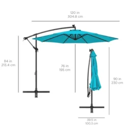 Best Choice Products 10ft Solar LED Offset Hanging Outdoor Market Patio Umbrella W/ Easy Tilt Adjustment 23 Best Choice Products 10ft Solar LED Offset Hanging Outdoor Market Patio Umbrella W/ Easy Tilt Adjustment -Sunnydaze Decor Store GUEST 6ec2d852 2093 4f5a 9f43 df940c27af79