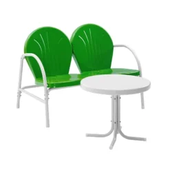 Griffith 2pc Outdoor Conversation Set - Kelly Green - Crosley -Sunnydaze Decor Store GUEST 6f59ea69 1826 4064 8dff 33d1b21030db