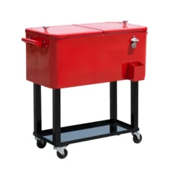 Outsunny 80 QT Rolling Cooling Bins Ice Chest On Wheels Outdoor Stand Up Drink Cooler Cart For Party 18 Outsunny 80 QT Rolling Cooling Bins Ice Chest On Wheels Outdoor Stand Up Drink Cooler Cart For Party -Sunnydaze Decor Store GUEST 6fa8e99b 4369 4219 accc 565313b0e2ea